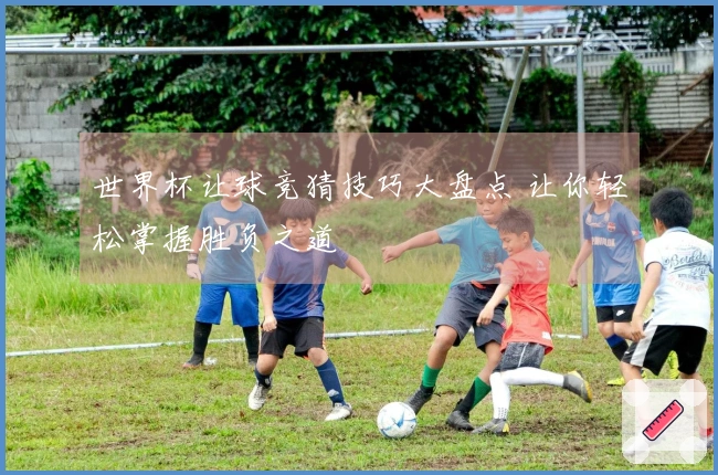 世界杯让球竞猜技巧大盘点 让你轻松掌握胜负之道